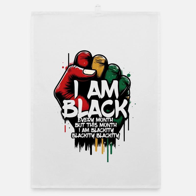 Ich bin jeden Monat schwarz Organic Geschirrtuch