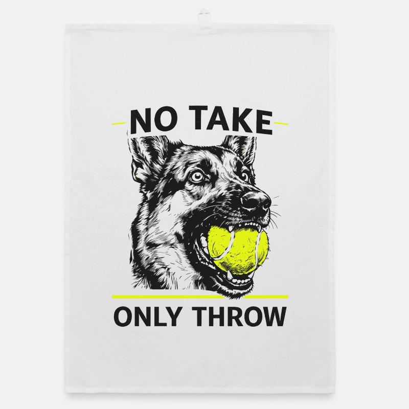 No Hold, Just Throw — Dog Organic dish towel