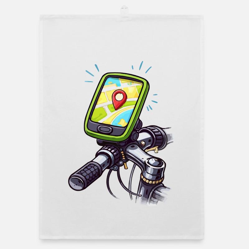 Bicycle navigation route finder Organic dish towel