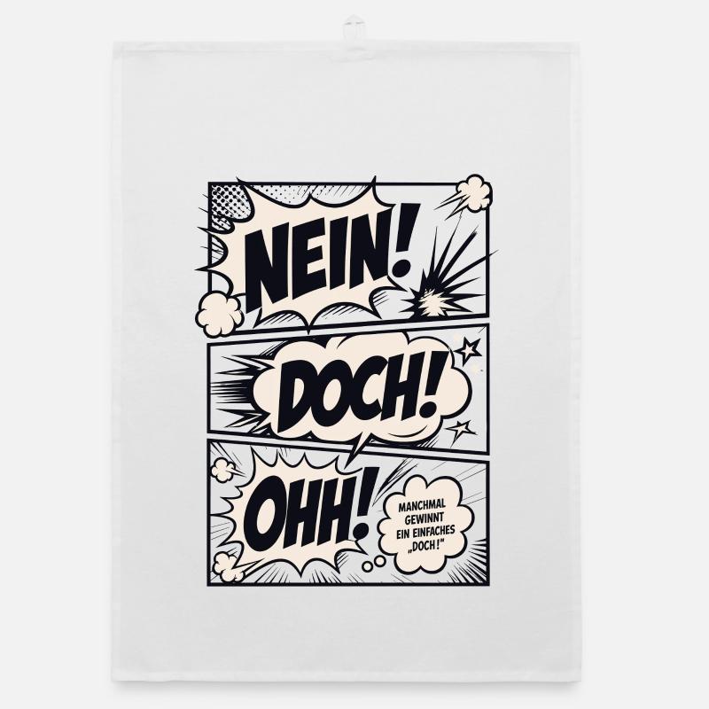 Nein Doch Ohh Kult Spruch Design Organic Geschirrtuch
