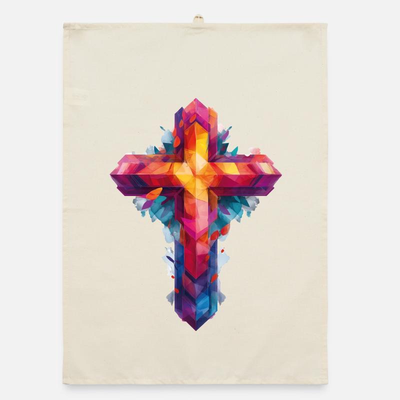 Cross Christianity Organic dish towel