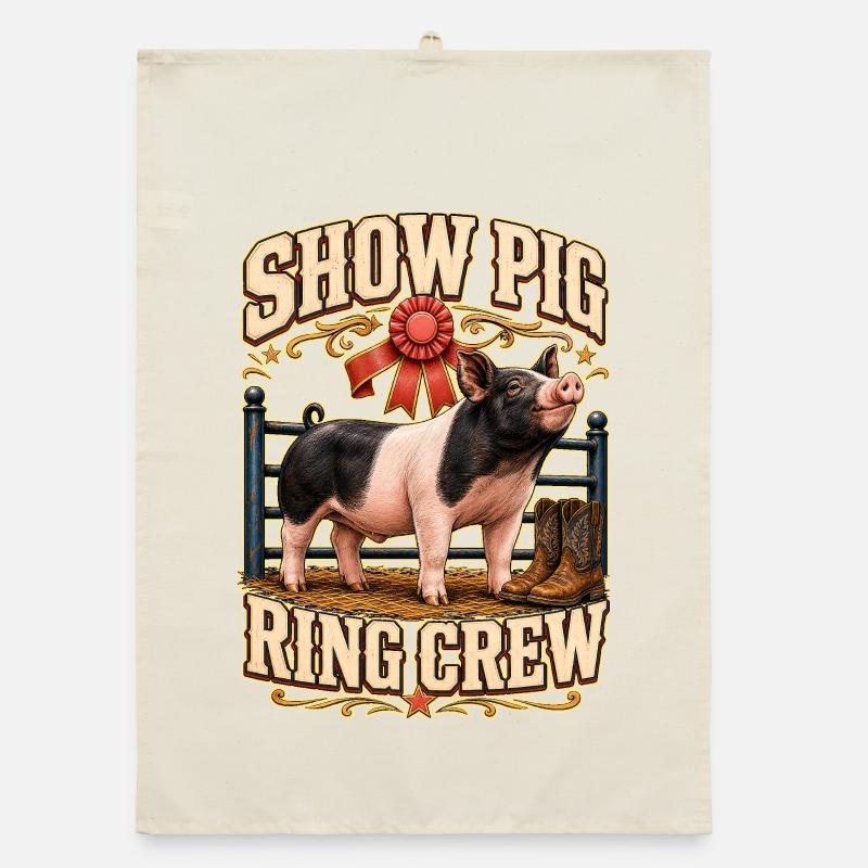 SHOW PIG RING CREW Organic Geschirrtuch