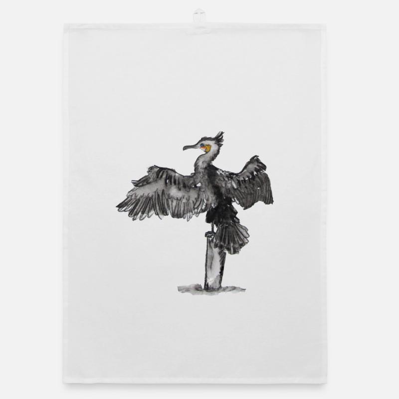 Kormoran - Organic Geschirrtuch - Weiß