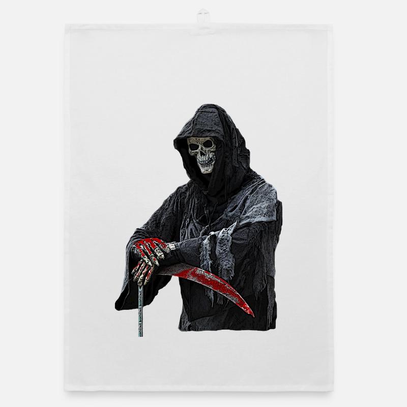 Skull, Satan, Black Metal, Devil, Ferryman, Organic dish towel