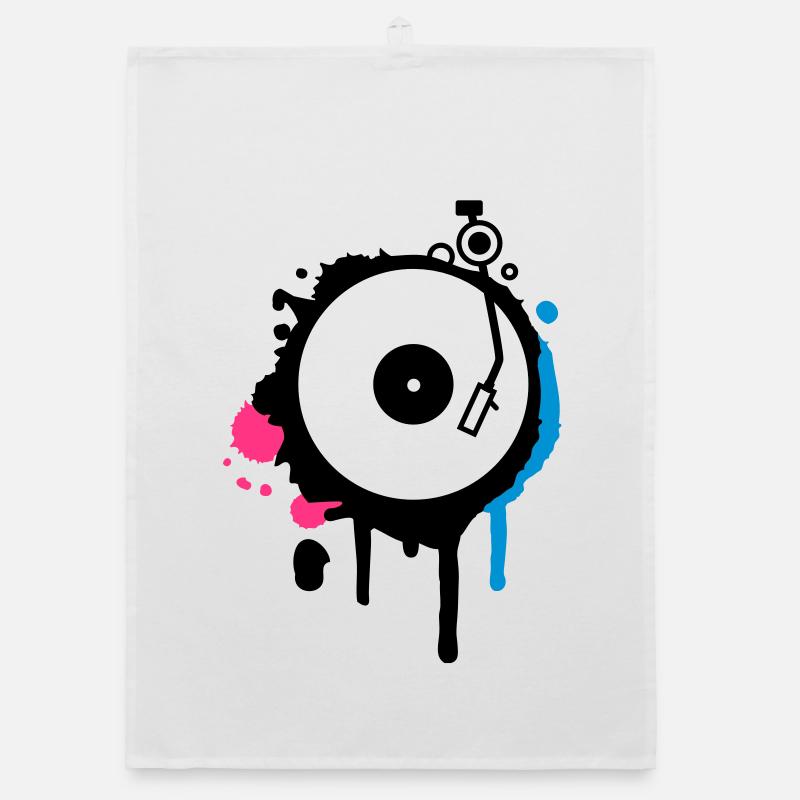 Turntable Graffiti Organic Geschirrtuch