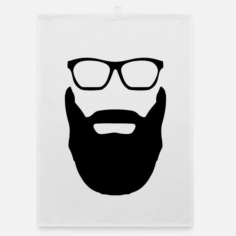 Beard And Glasses Organic dish towel