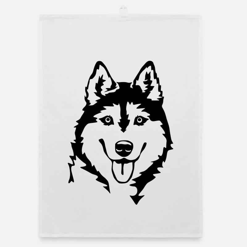 Husky Kopf Organic Geschirrtuch