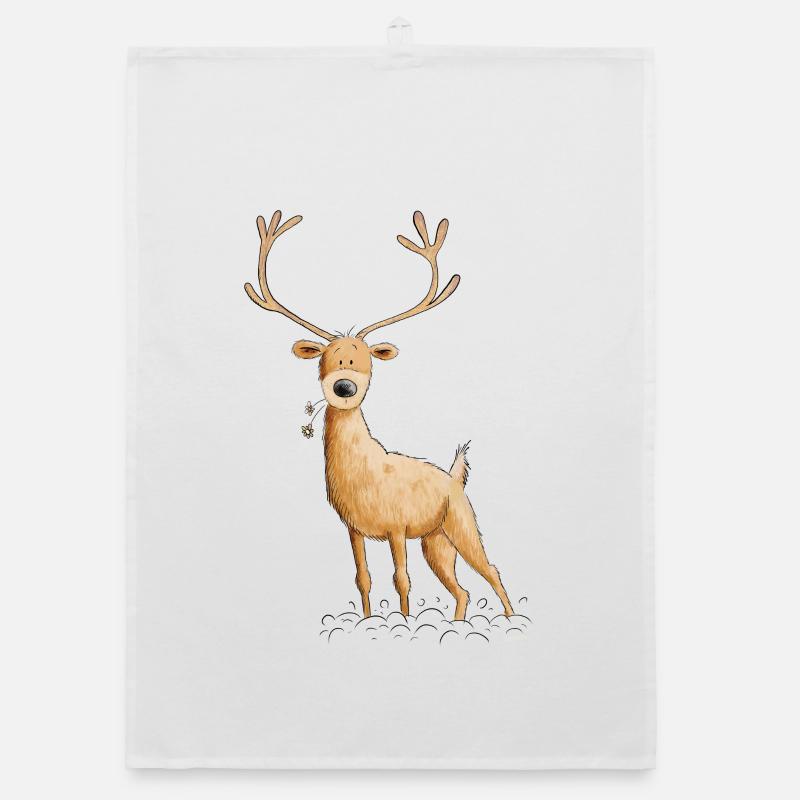 Deer deer hunting hunter gift Organic dish towel