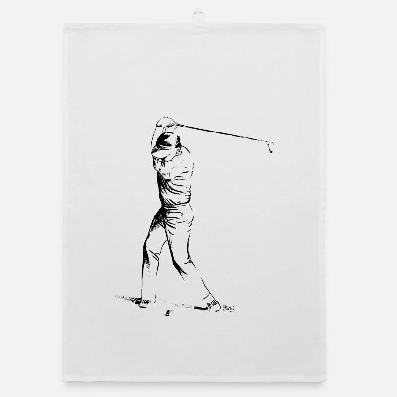 Bild eines Golfers während des Spiels Organic Geschirrtuch