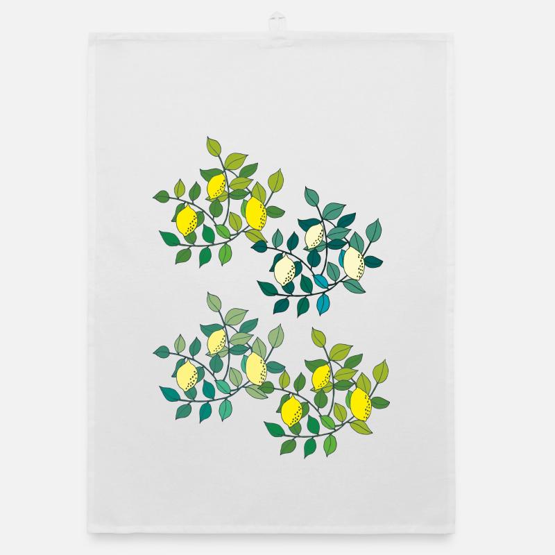 zitronen 4fach Organic Geschirrtuch