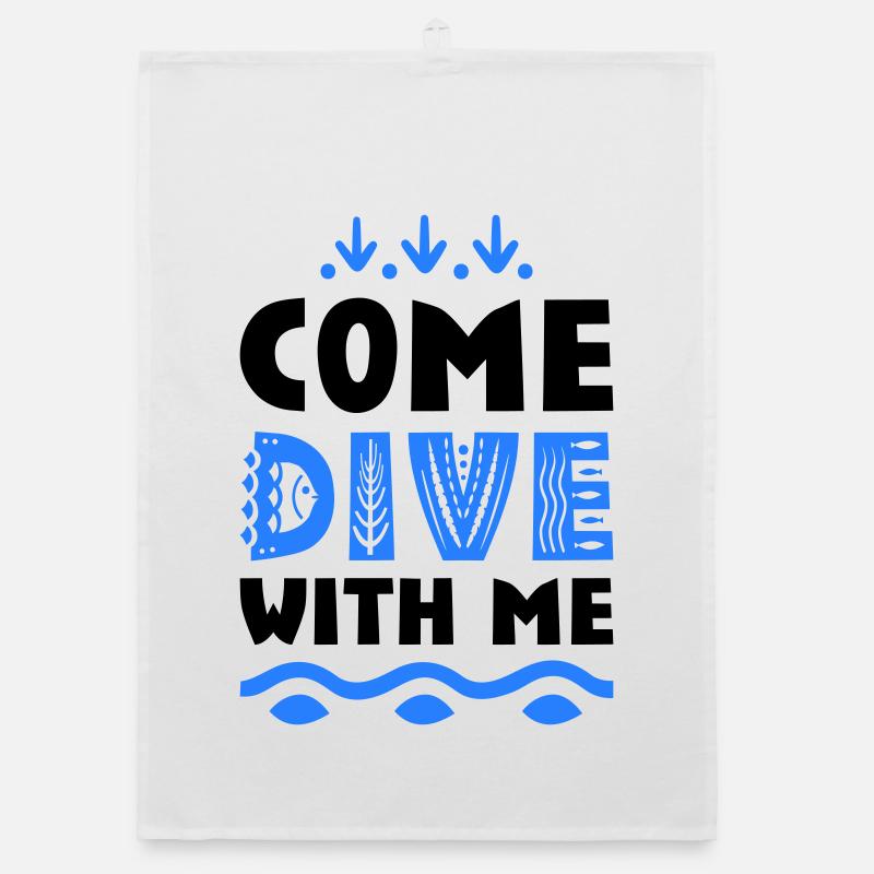 Funny sayings for divers Organic dish towel