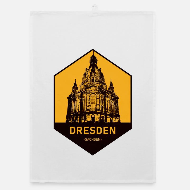 Icône d’architecture de Dresde Jaune Torchon bio