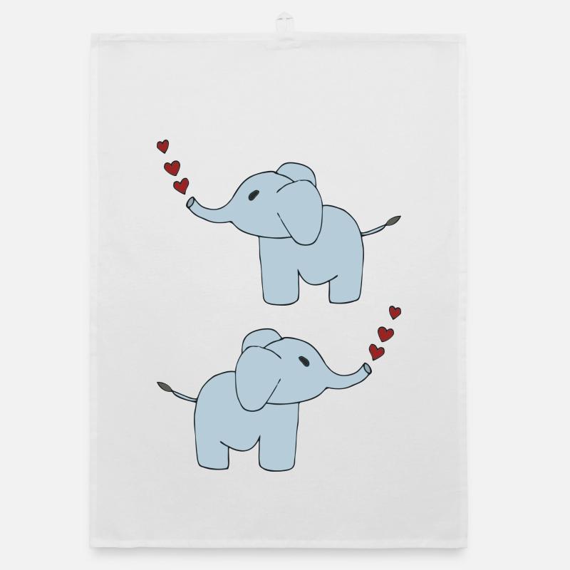 elefanten doppelt Organic Geschirrtuch