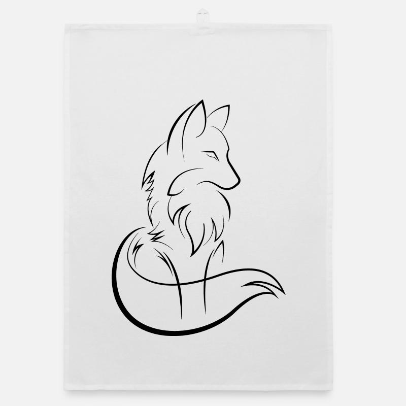 Fox Fox Symbol icône Art Illustration Graphique Torchon bio
