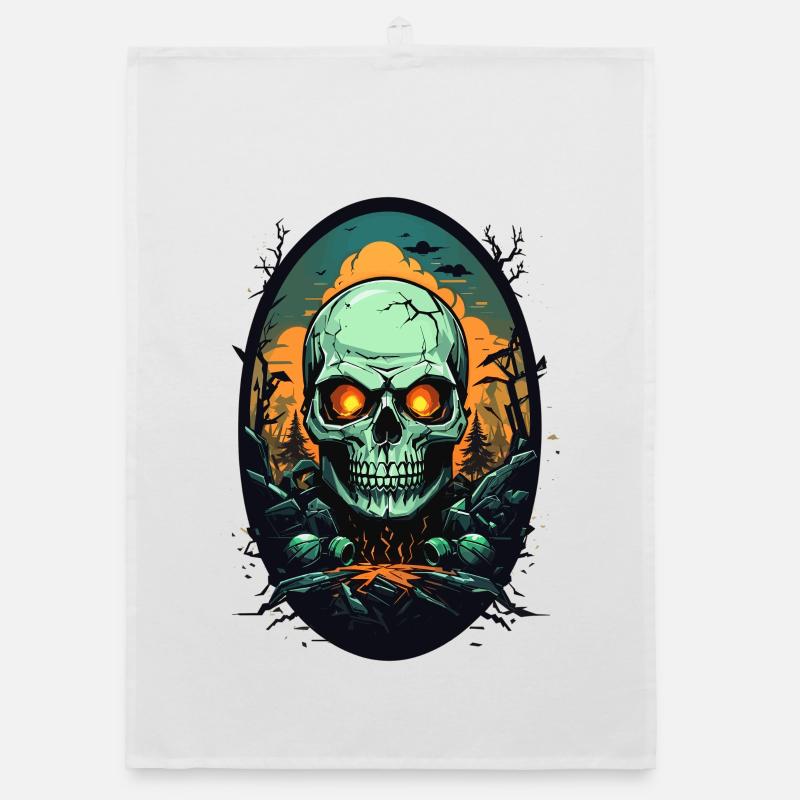 Skull Organic dish towel