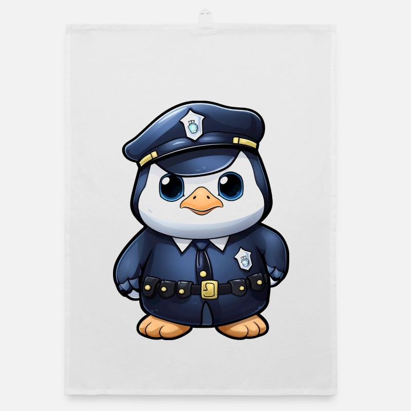 Pinguin Polizei Organic Geschirrtuch