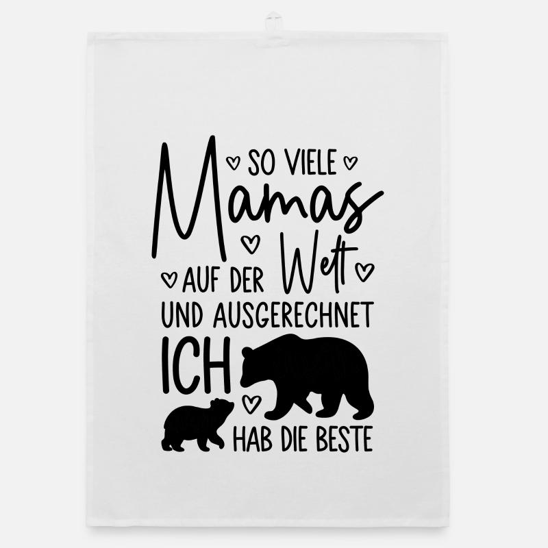 So viele Mamas Beste Mama Baby Muttertag Geschenk - Organic Geschirrtuch - Weiß