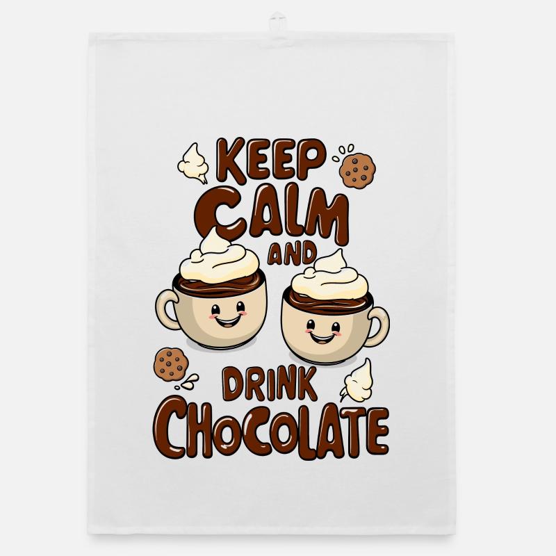 Funny Chocolate Mugs Organic dish towel