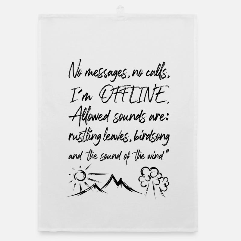 Offline Nature Graffiti Time Out Forest Tree Mountain Logo Organic dish towel