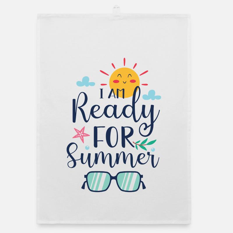 I am Ready for Summer Organic dish towel
