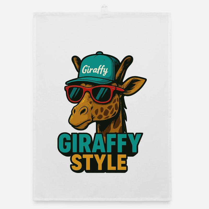 Giraffy Style Giraffe with Cap Organic dish towel