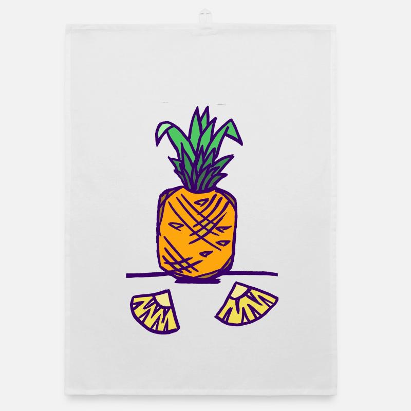 Pineapple with slices Organic dish towel
