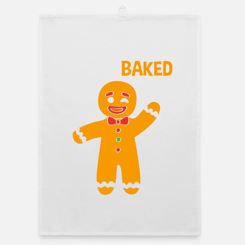 Christmas gingerbread gingerbread man Organic dish towel