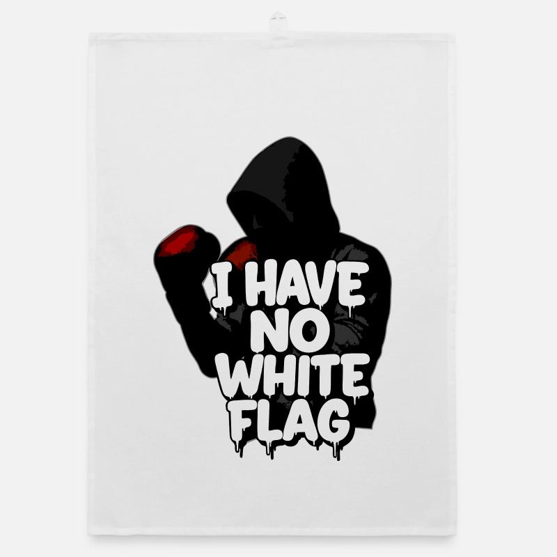 Bold Graffiti : I have no white flag Organic dish towel