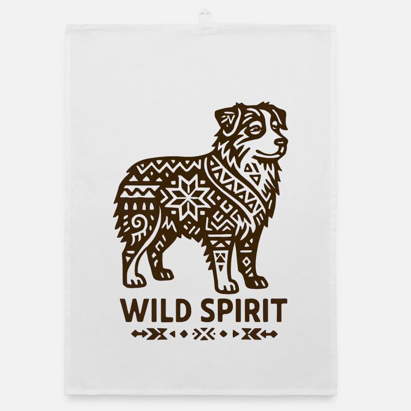 Australian Shepherd Wilder Stammeshund Organic Geschirrtuch
