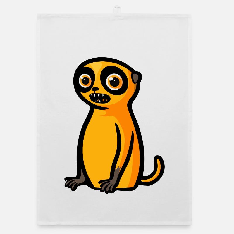 Meerkat Halloween Comic Funny Organic dish towel