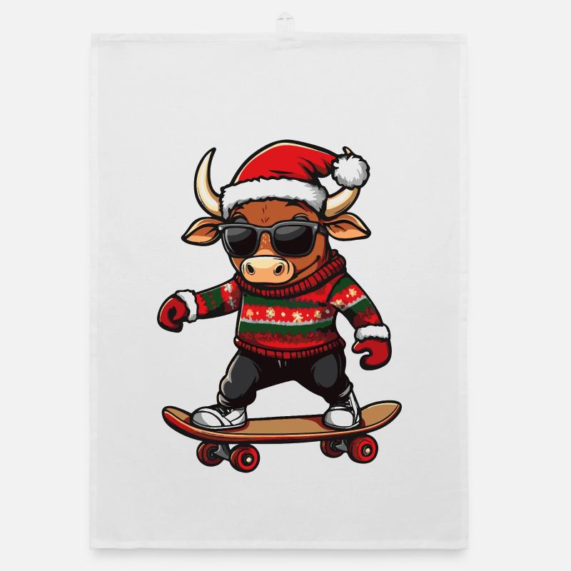 Taurus Christmas Funny Organic dish towel