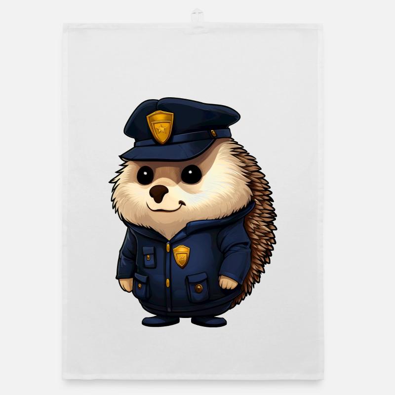 Igel Polizei Organic Geschirrtuch