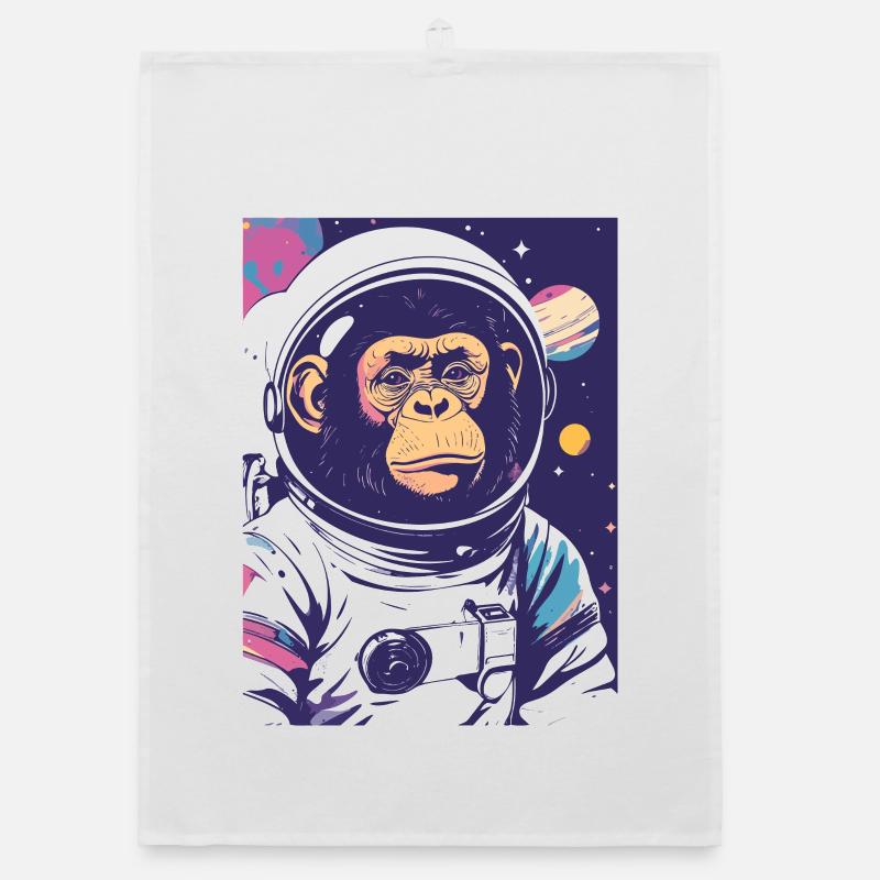 Astronauts chimpanzee in space Organic dish towel