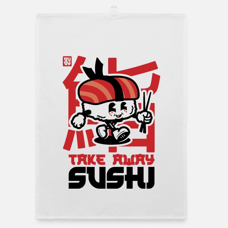 take away sushi Organic Geschirrtuch