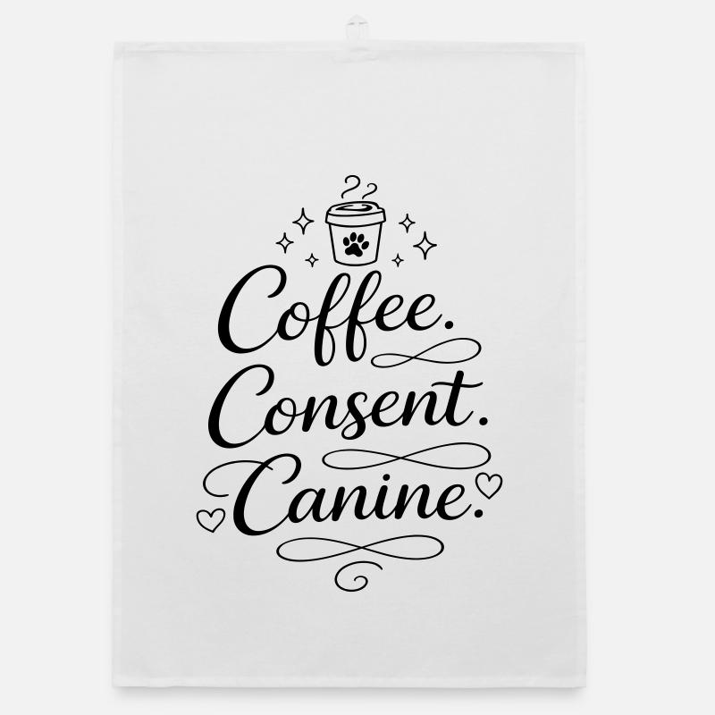 café, consentement, canine Torchon bio