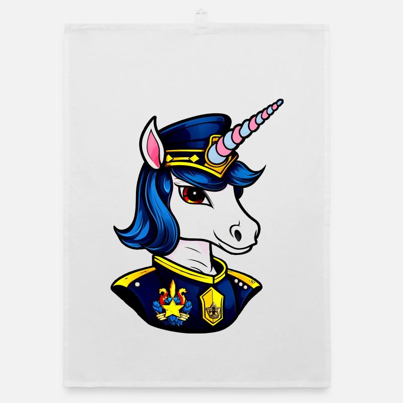 Polizei Einhorn Organic Geschirrtuch