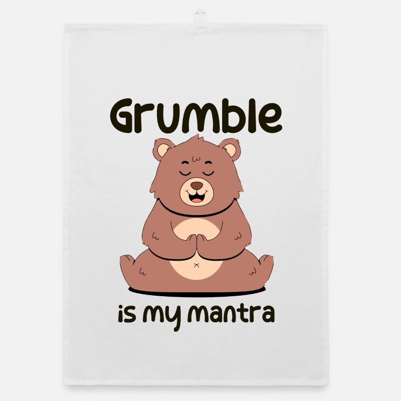 Grumble is my mantra Organic Geschirrtuch