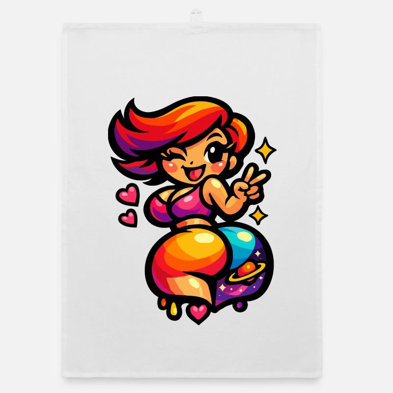 Femme danseuse de l’espace Kawaii Torchon bio