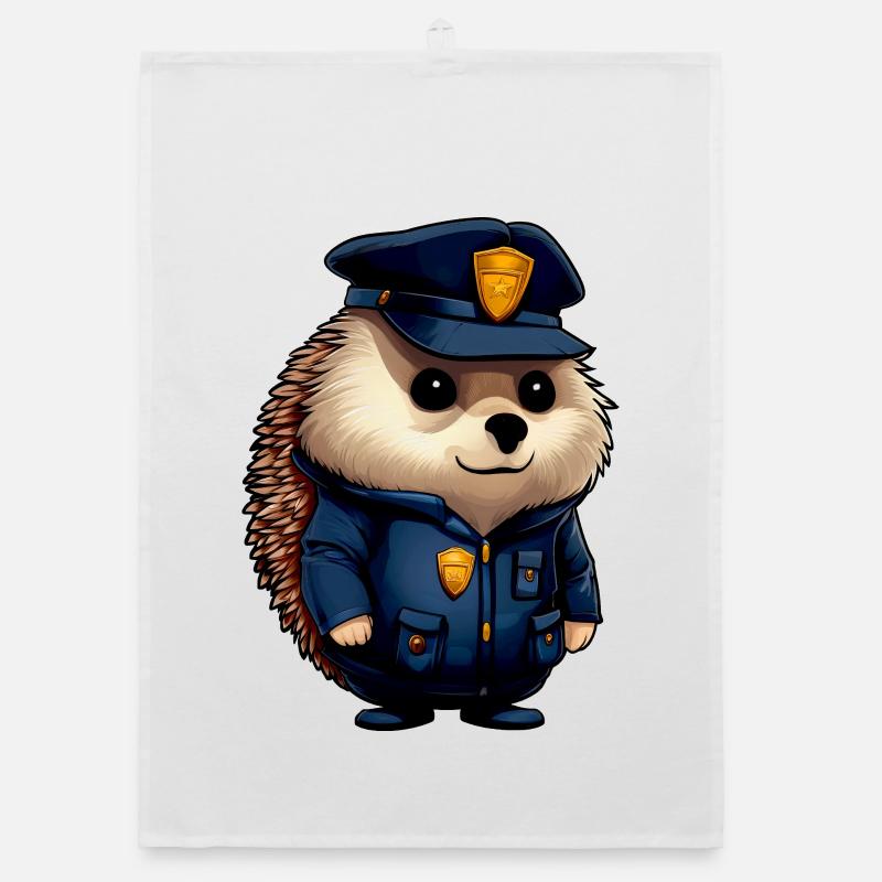 Igel Polizei Organic Geschirrtuch