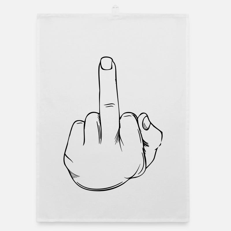 Middle finger statement Organic dish towel