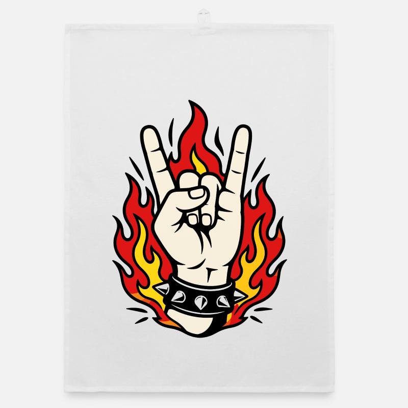 Main rock flammes style tattoo Torchon bio