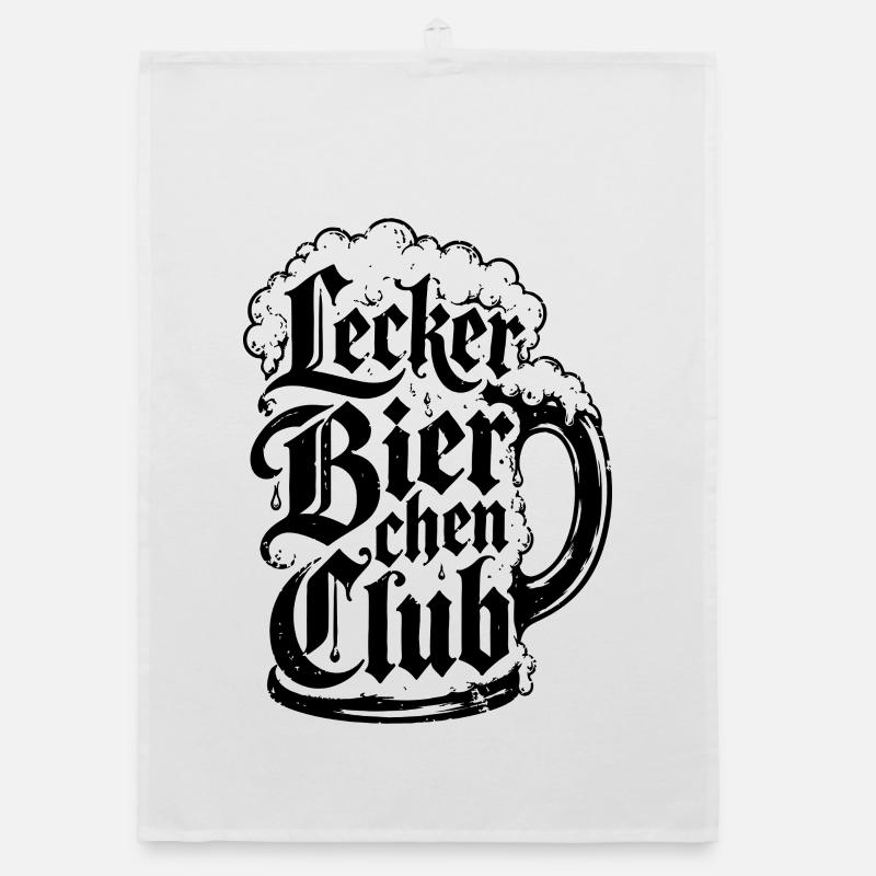 Lecker Bierchen Club Bierkrug Version Organic Geschirrtuch
