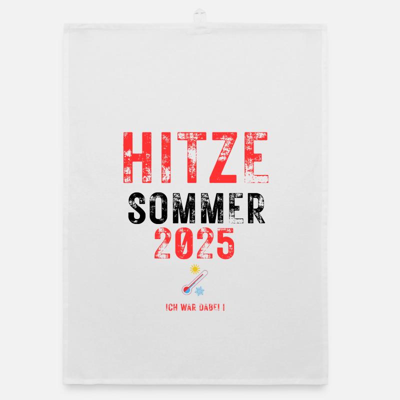Hitzesommer 25 - Organic Geschirrtuch - Weiß