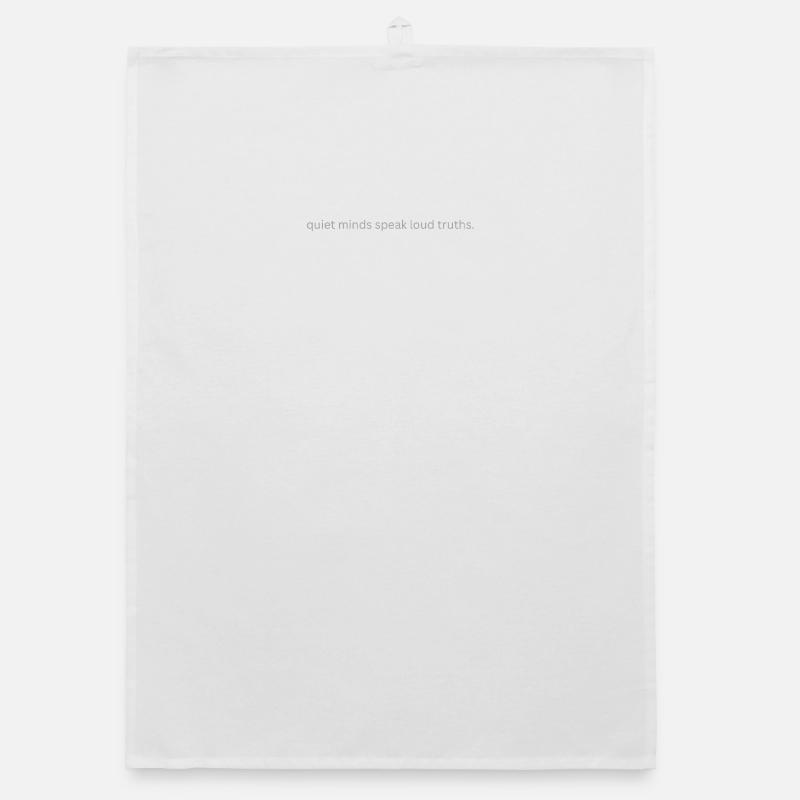 Quiet Minds Truths Typo Organic dish towel