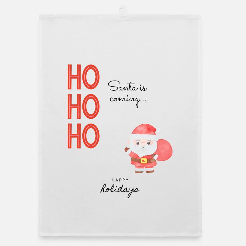 Le Père Noël arrive Torchon bio