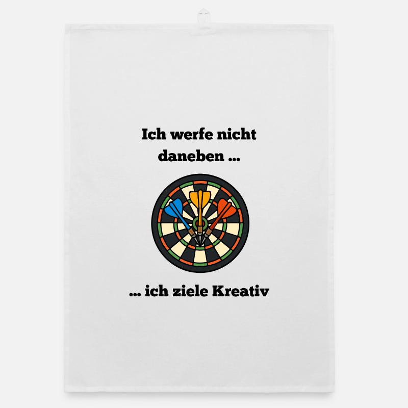Dartboard Farbkreis mit Darts Organic Geschirrtuch
