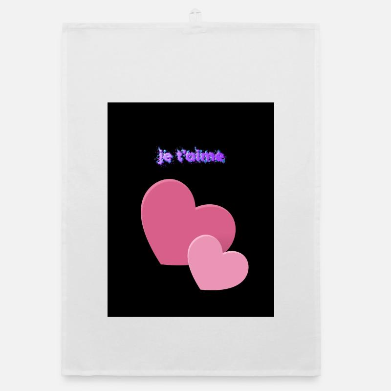 Ich liebe dich Organic Geschirrtuch