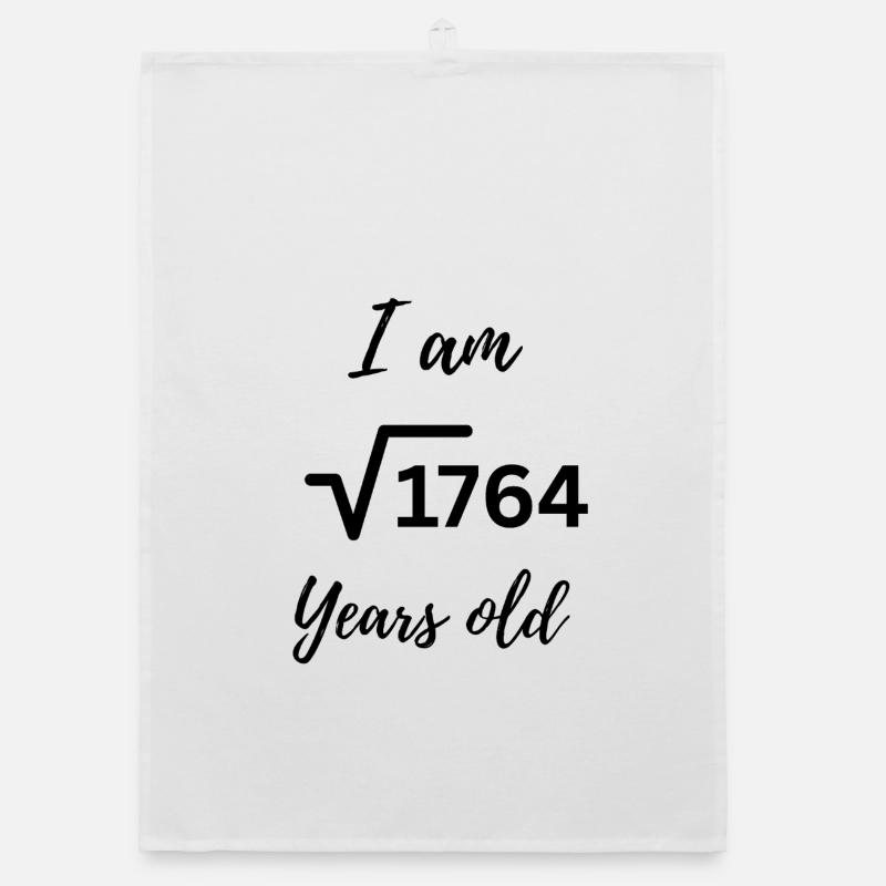 "I Am 42 Years Old – Nerdy Birthday Root Design" Organic dish towel