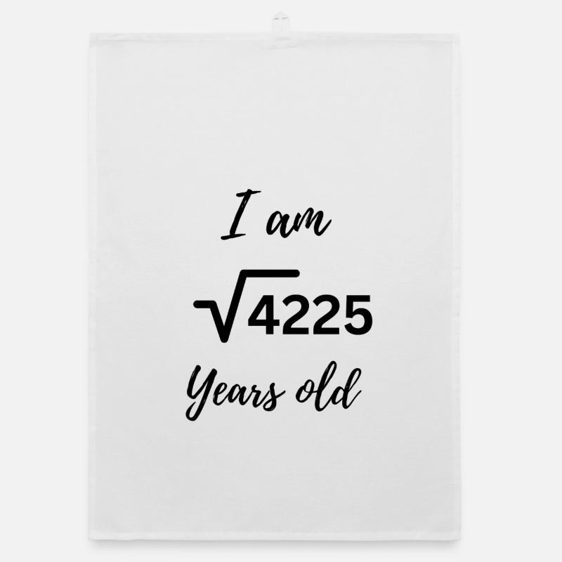 √4225 – Mathematisch 65 werden! Organic Geschirrtuch