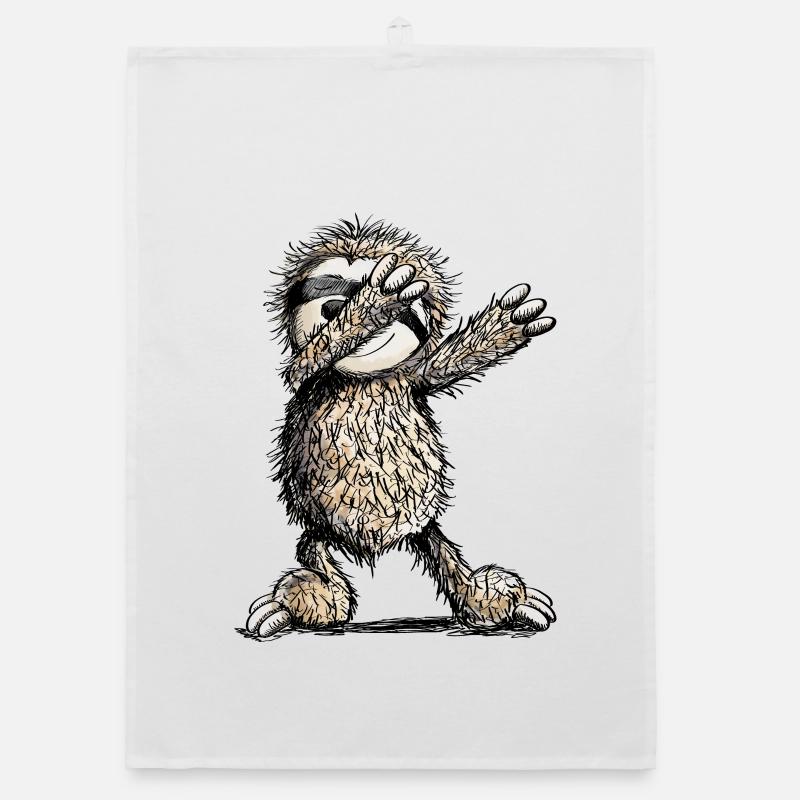 Dabbing Sloth - Dab Dance - Sloths Organic dish towel